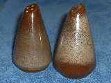 Frankoma Westwinds shakers glazed brown satin